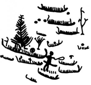 Дерево: Древовидные знаки и суда. Наскальные рисунки бронзового века. Швеция