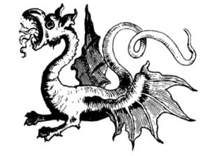 Дракон. Иллюстрация из детской книги Франца Поччи, 1846 г.